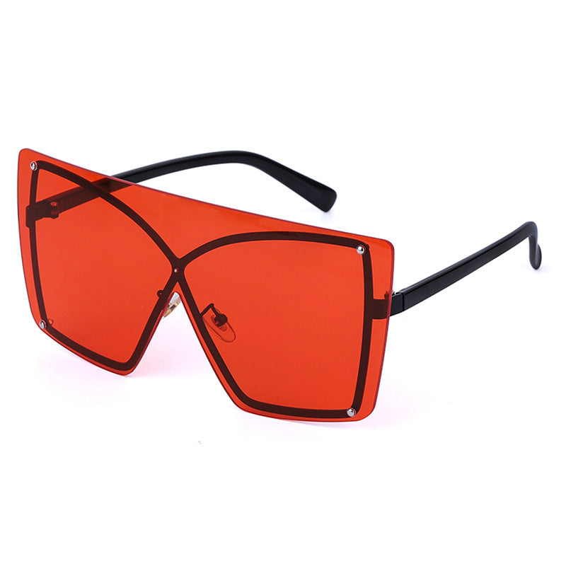 Fashion Oversized Sunglasses Women Rimless Square Sun