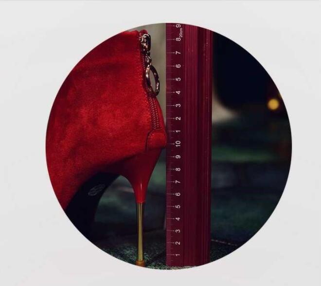 Women's Zipper Ankle Red Wedding Shoes Bridesmaid High Heel Stiletto Martin Boots